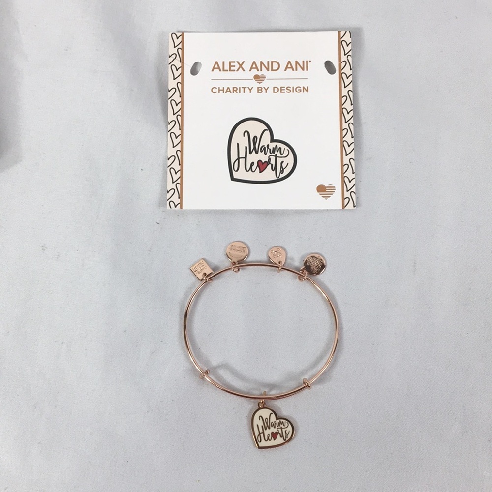 Alex and Ani Charity By Design Hearts Rose Gold Like - NEW With Box
